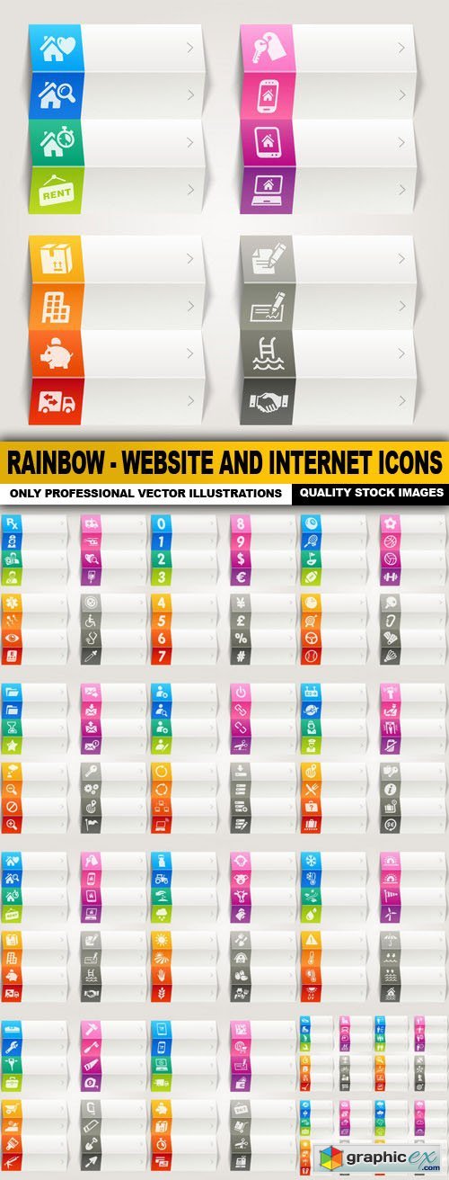 Rainbow - Website And Internet Icons - 15 Vector