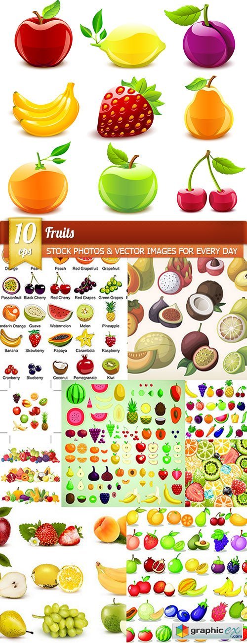 Fruits, 10 x EPS