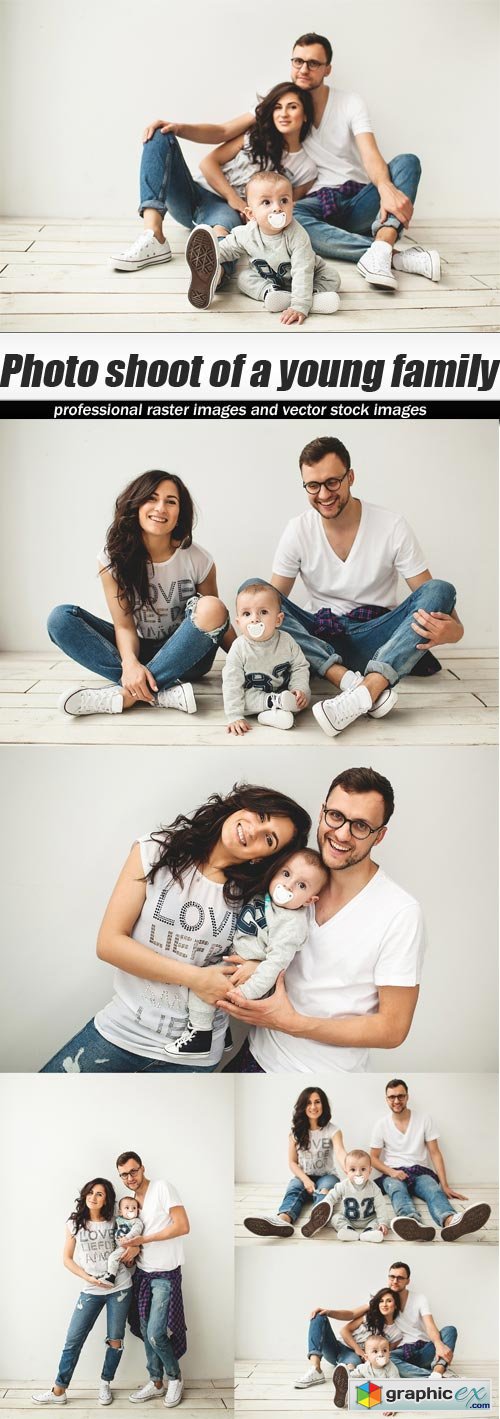 Photo shoot of a young family