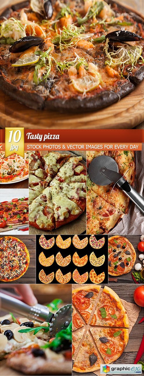 Tasty pizza, 10 x UHQ JPEG
