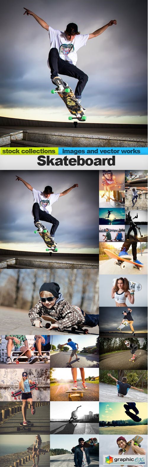 Skateboard,25 x UHQ JPEG
