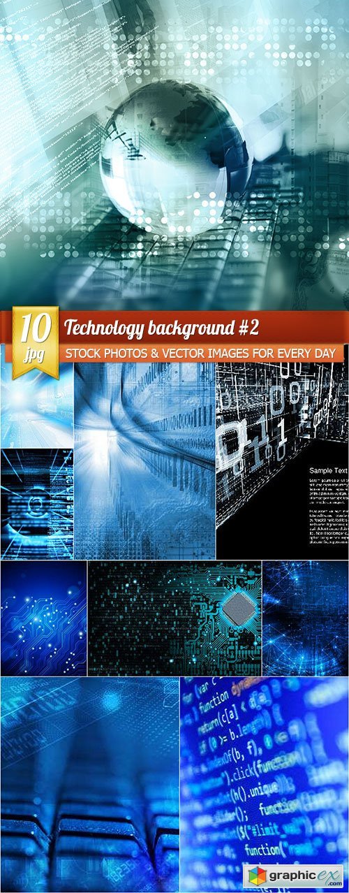 Technology background #2, 10 x UHQ JPEG