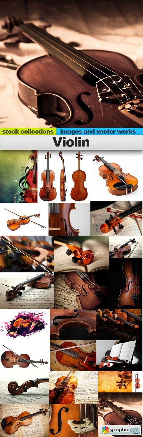 Violin, 25 x UHQ JPEG