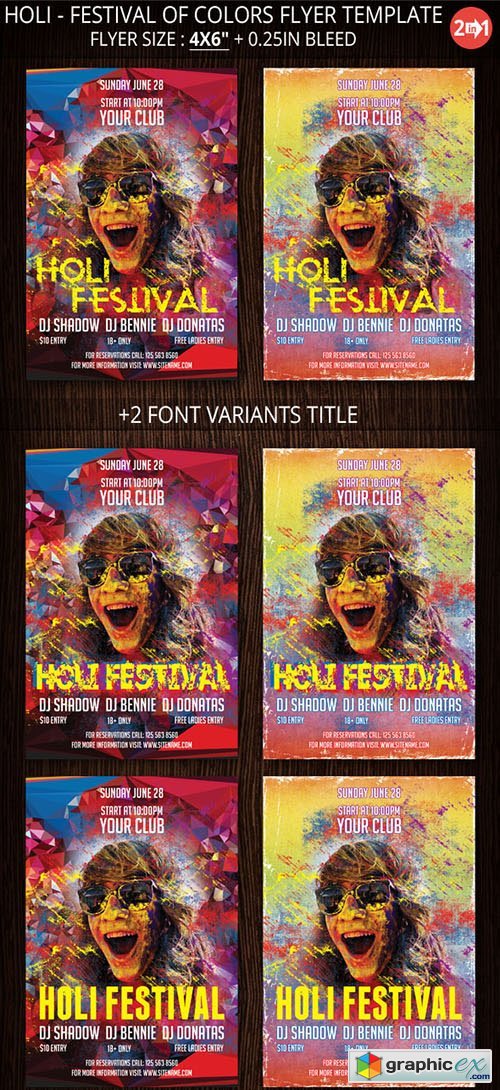 Holi - Festival Of Colors Flyer