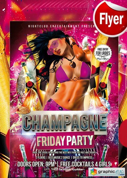 Shampagne Friday Party Flyer Template