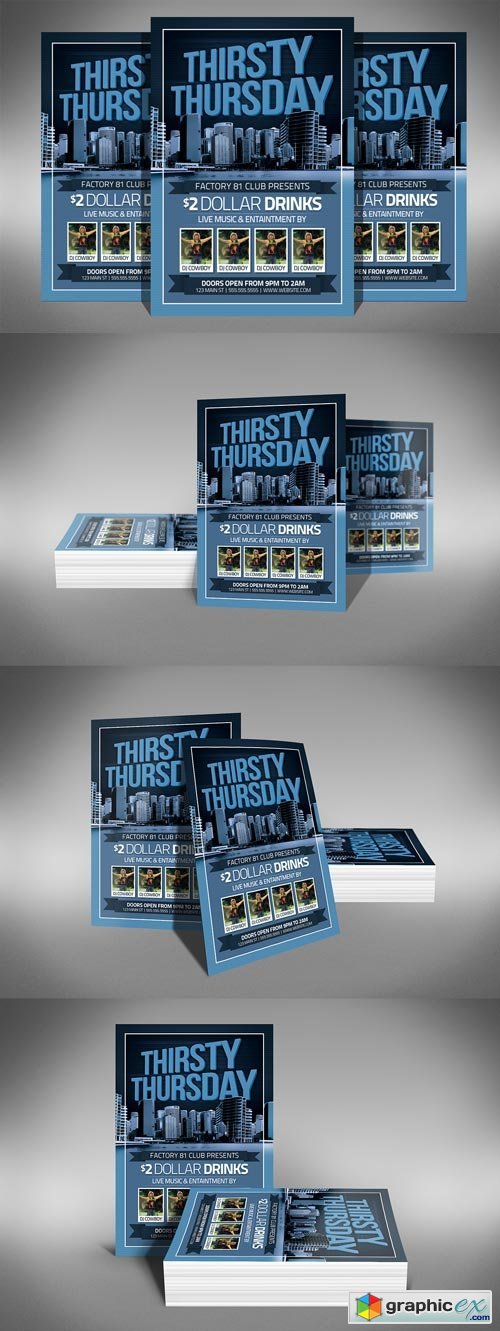 Thirsty Thursday Club Flyer
