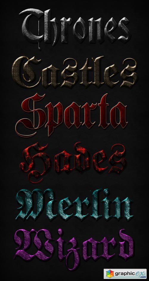 Medieval Text Styles for Photoshop