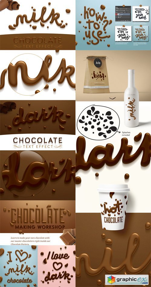 Chocolate text effect