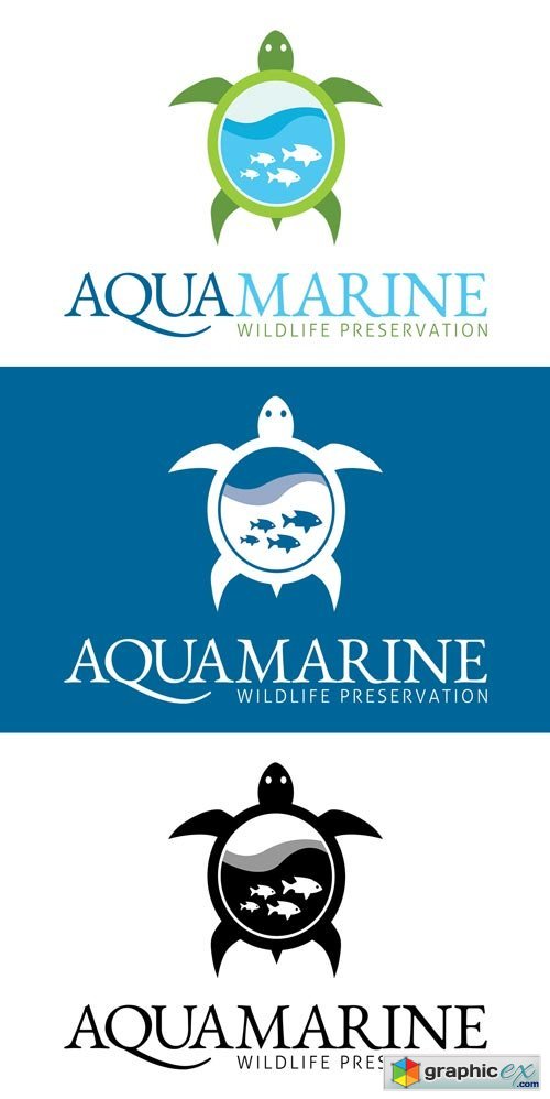 Marine Wildlife Aquarium Logo