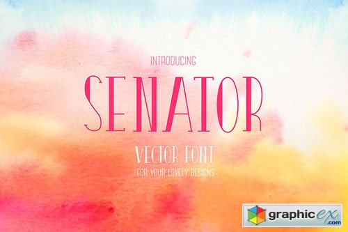 Senator - vector font