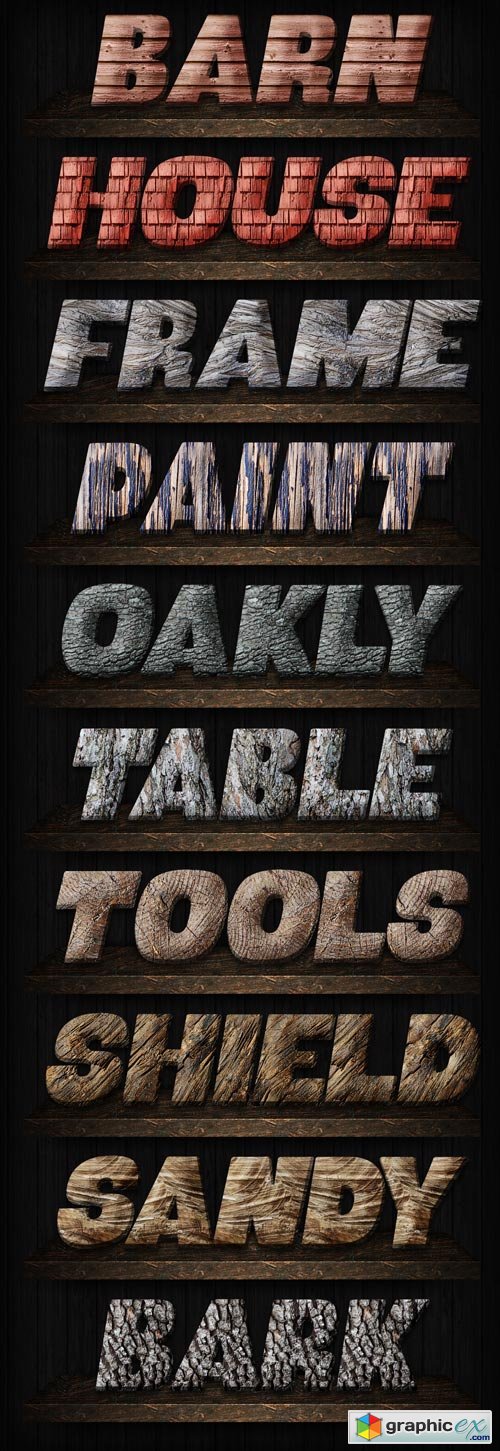 Wood Layer Styles & Text Effects