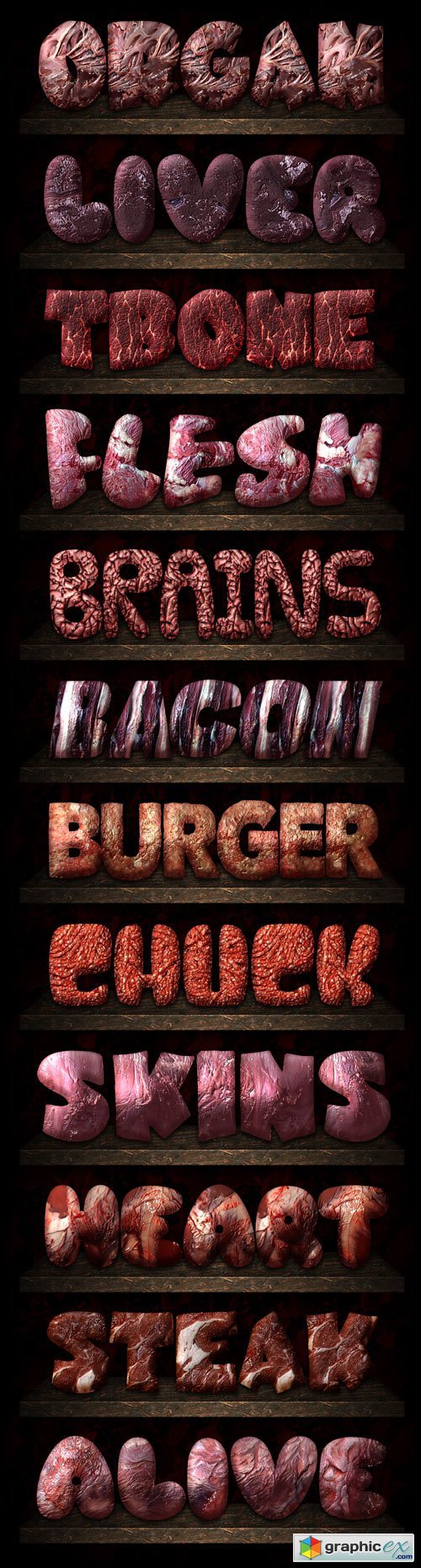 Meat Butcher Photoshop Styles