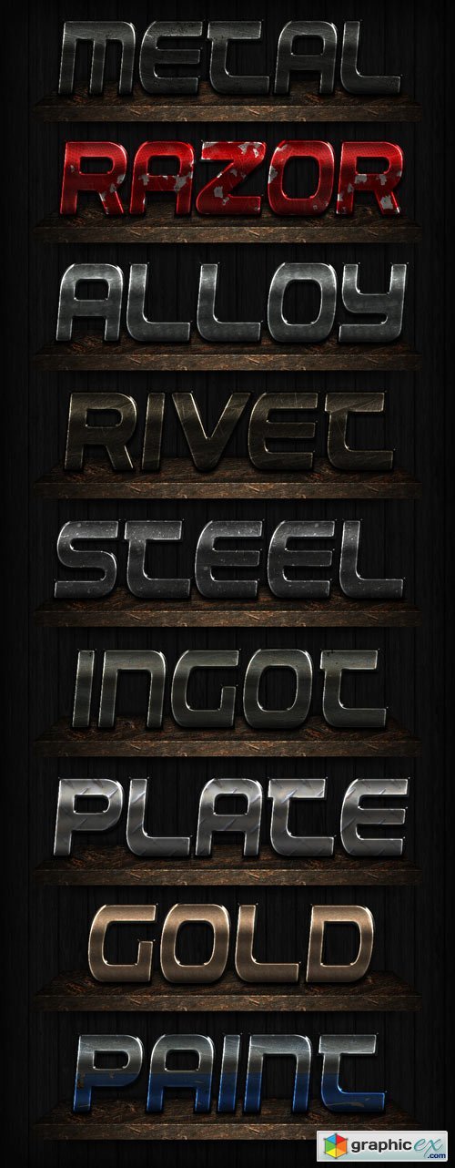 Metal Text Styles for Photoshop