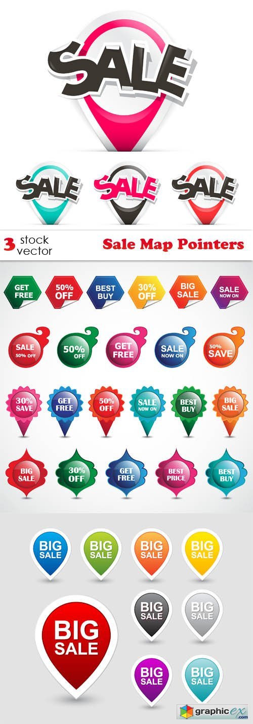 Vectors - Sale Map Pointers