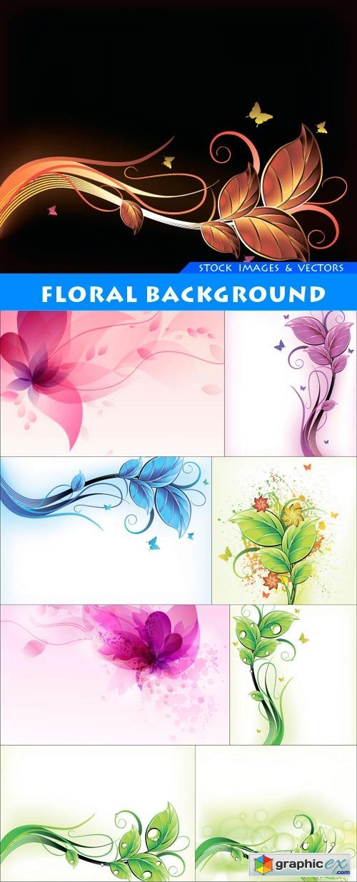 Floral background 9X EPS