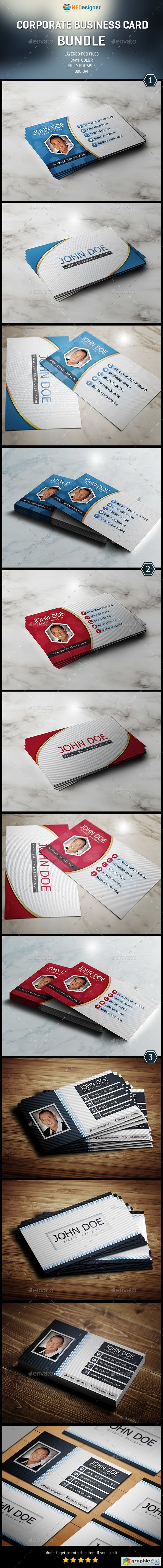 3 Corporate Business Card - Bundle