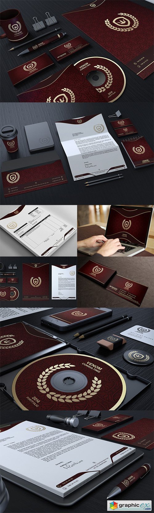 Gold And Red Corporate Identity