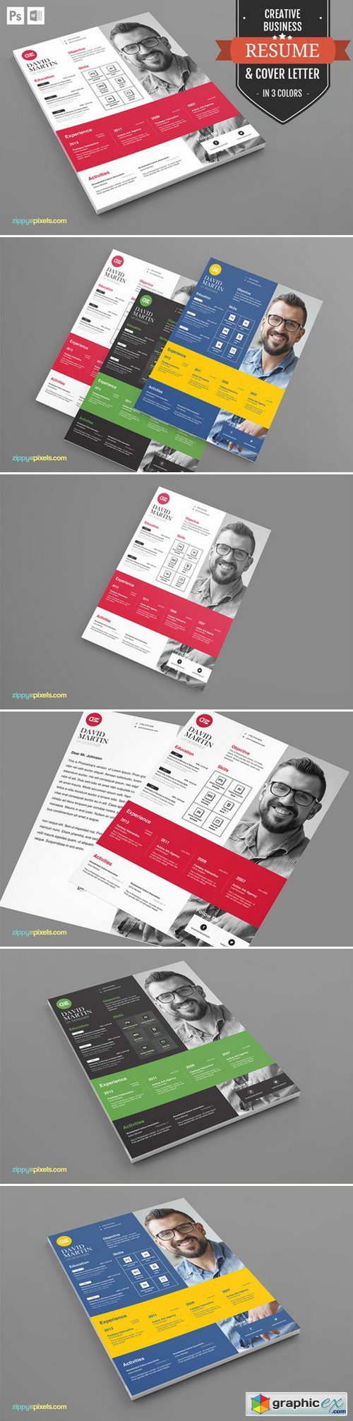 Resume Template in MS Word And PSD