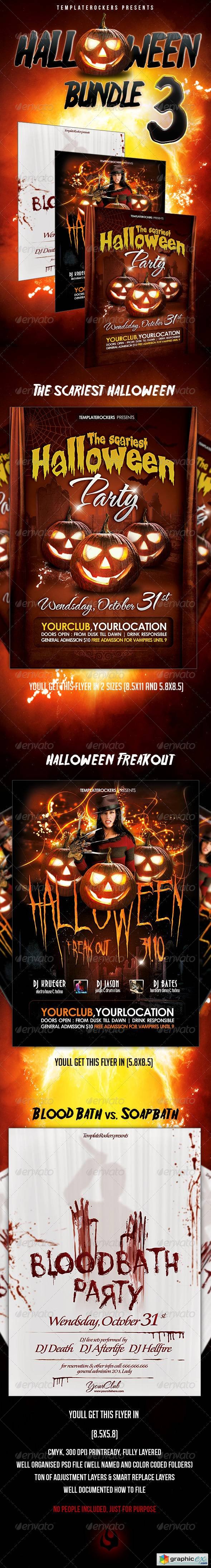 Halloween Party Flyer Bundle 3