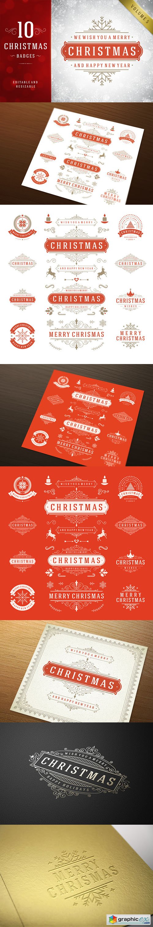 10 Christmas labels and badges 405730