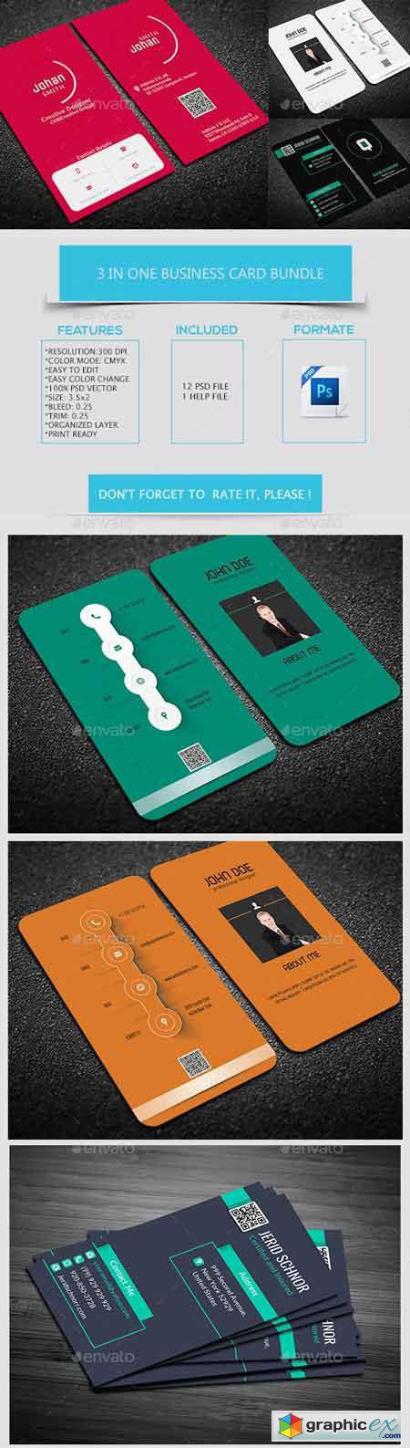 3 in One Business Card Bundle