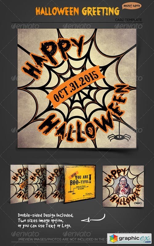 Halloween Greeting Card - Spider Web