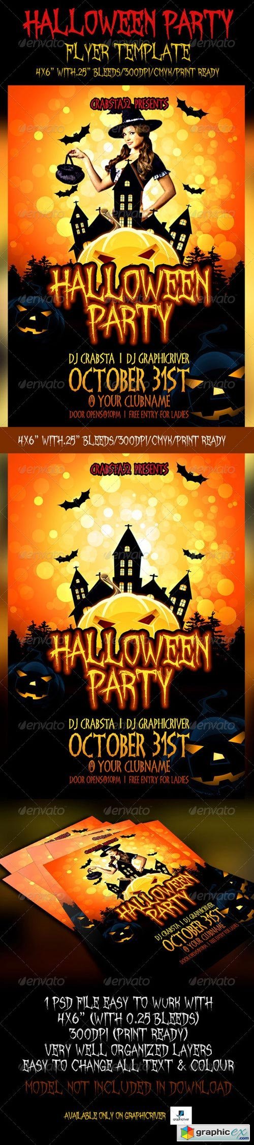 Halloween Party Flyer Template 5341657
