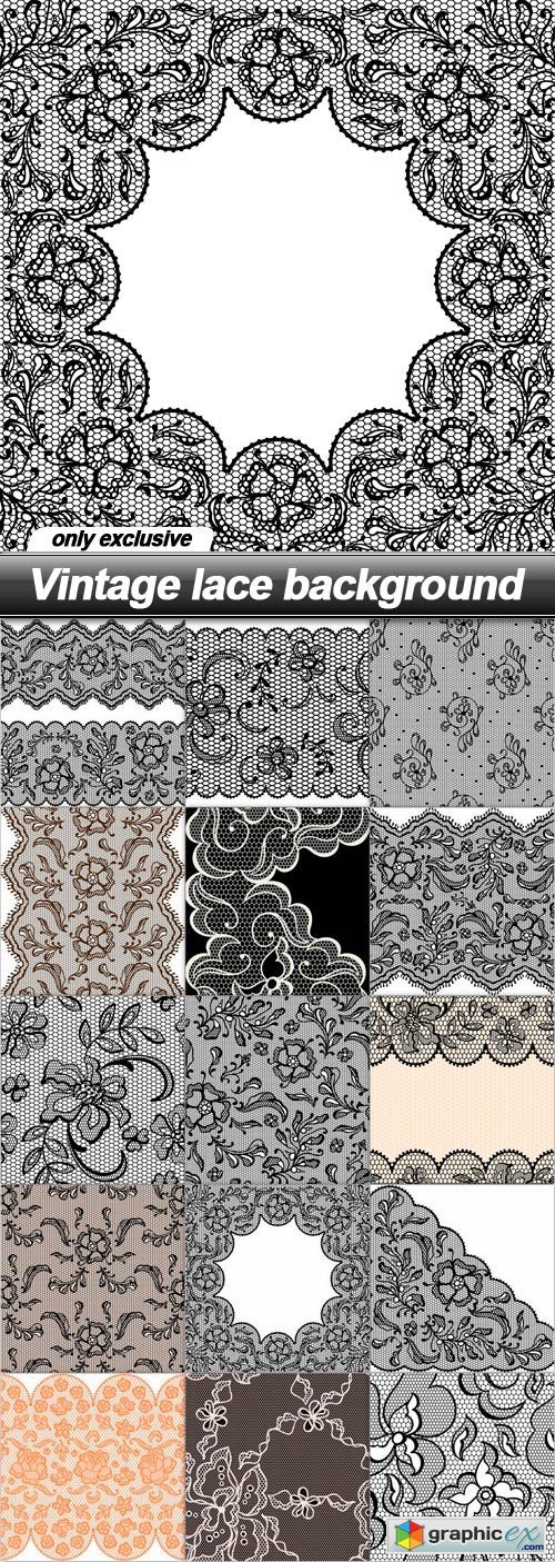 Vintage lace background - 15 EPS
