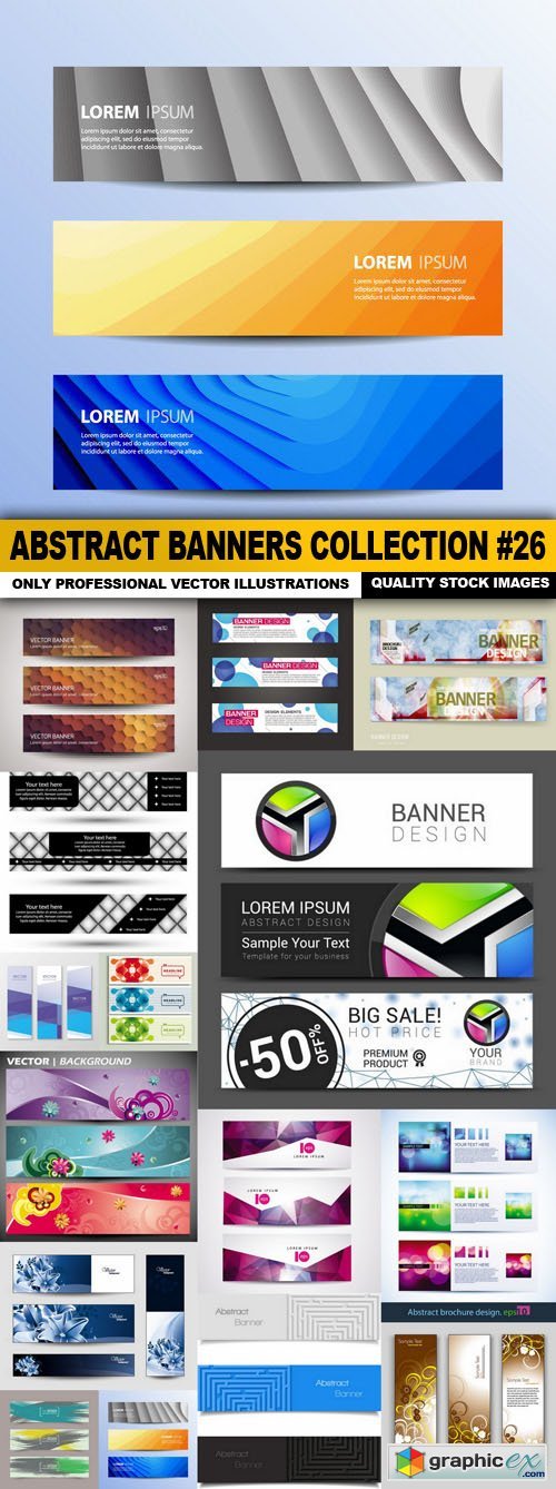 Abstract Banners Collection #26 - 15 Vectors
