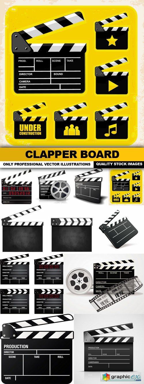 Clapper Board - 10 Vector