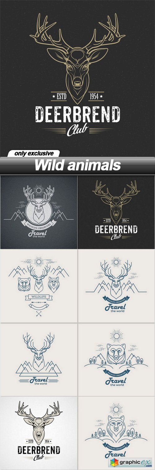 Wild animals - 8 EPS