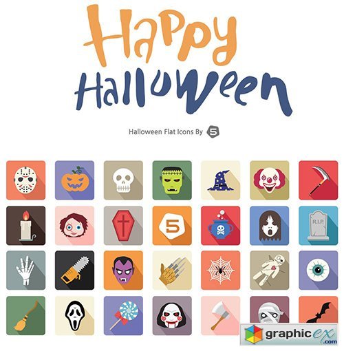  Happy Halloween Vector Icons - October 2015 