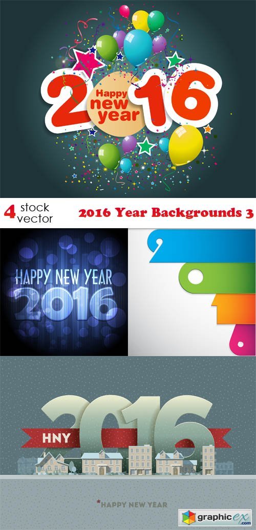 Vectors - 2016 Year Backgrounds 3