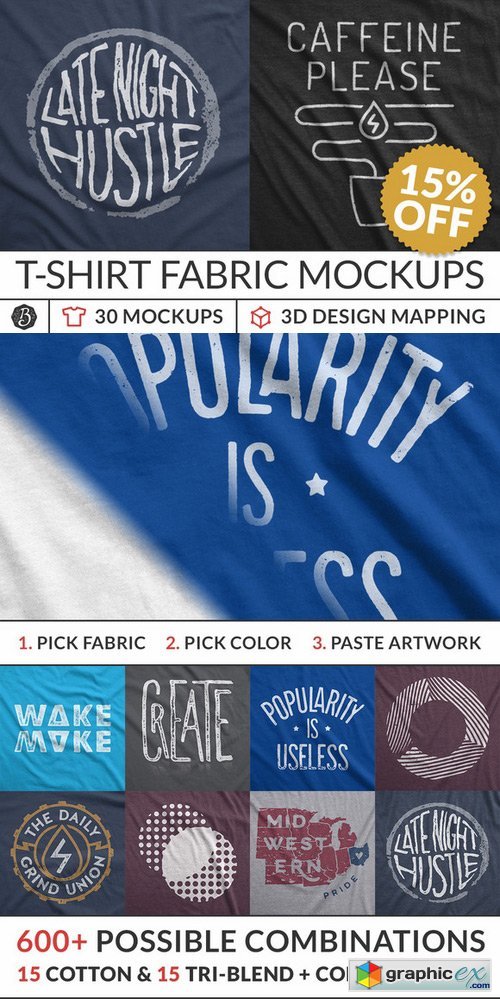 Instant T-Shirt Fabric Mockups