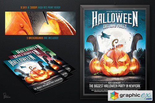 Halloween Party Flyer template - 95637