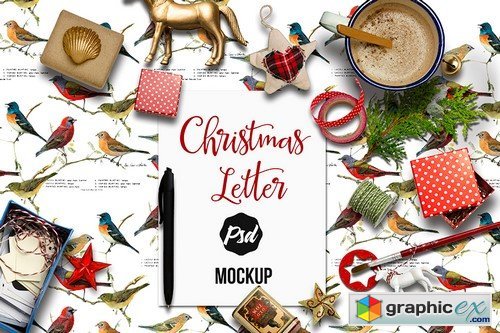 Holidays letter mockup 2-PSD