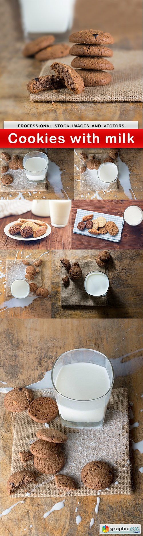 Cookies with milk - 8 UHQ JPEG