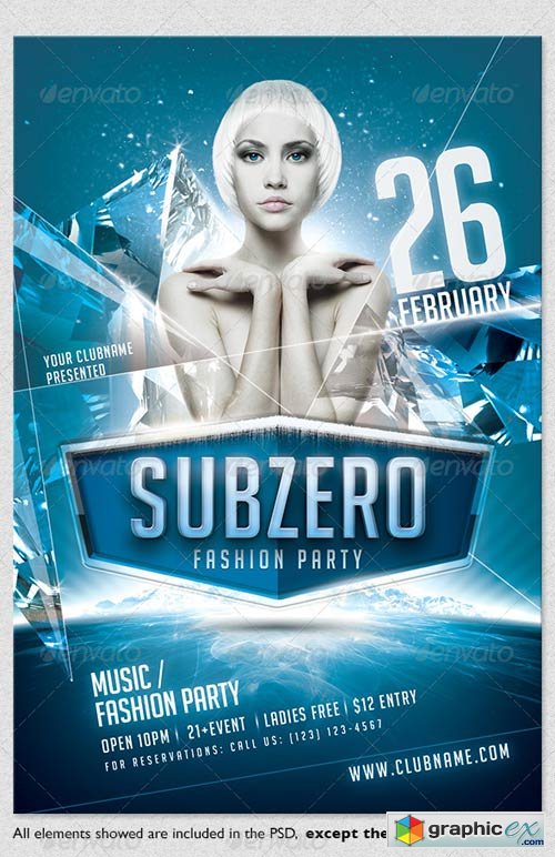 Subzero - Winter Party Flyer Template