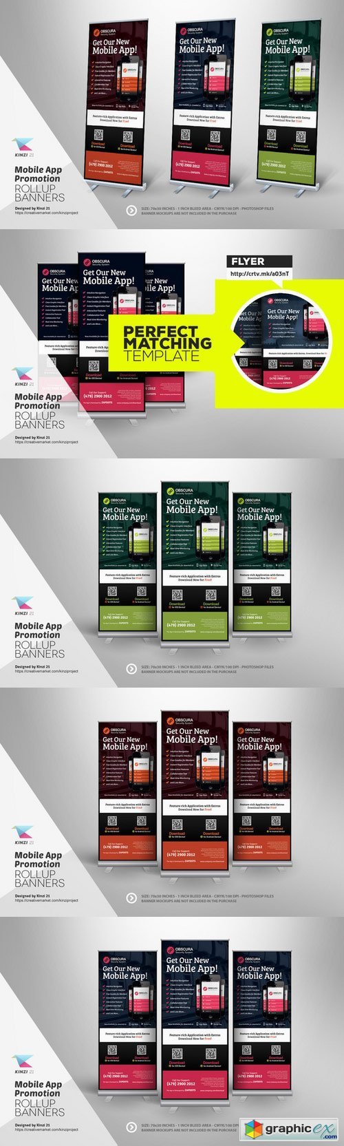 Mobile App Roll-up Banner Template