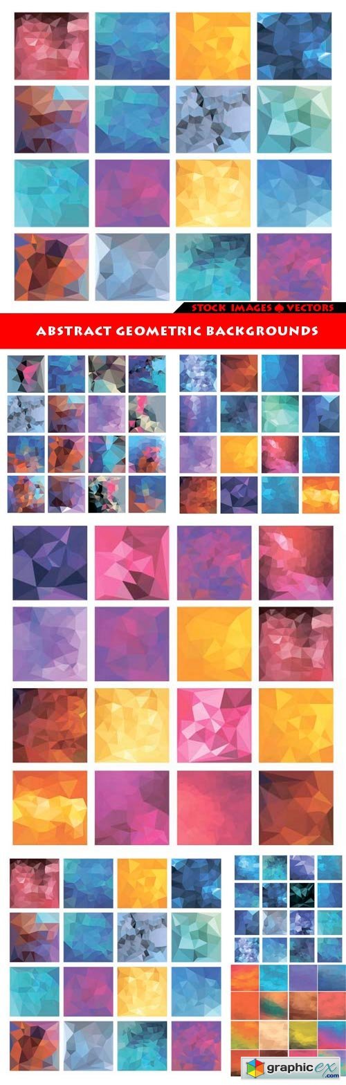 Abstract geometric backgrounds 6x EPS