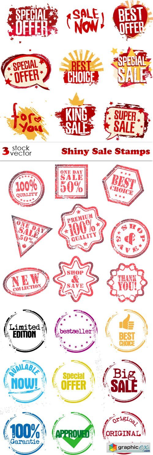 Vectors - Shiny Sale Stamps