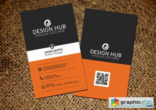 Corporate Vertical Business Card - 391656