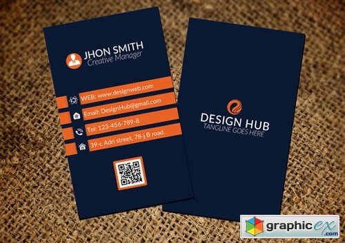 Stylish Vertical Business Card - 391653