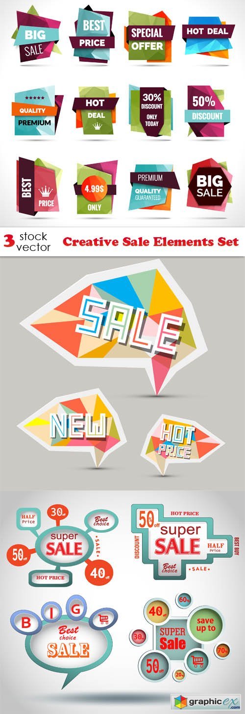 Vectors - Creative Sale Elements Set