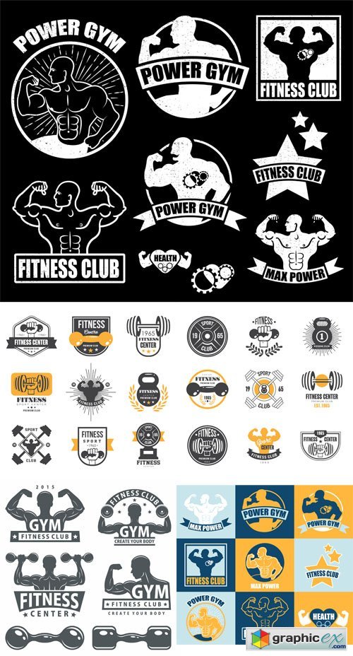 Gym and Fitness Sport Logos