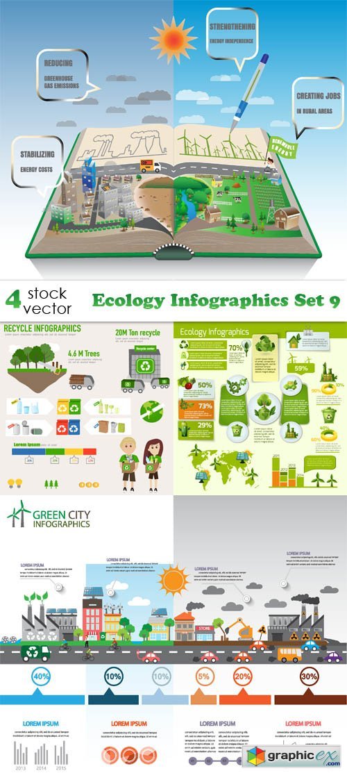 Vectors - Ecology Infographics Set 9
