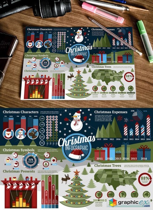 CM - Set of Christmas Infographics 410461