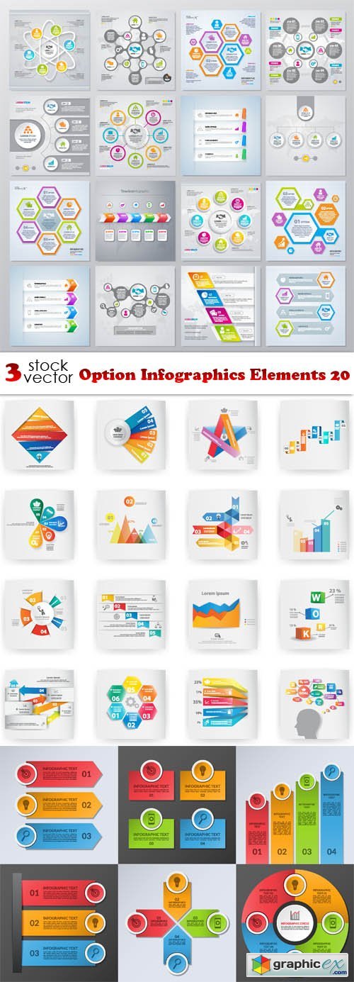 Vectors - Option Infographics Elements 20