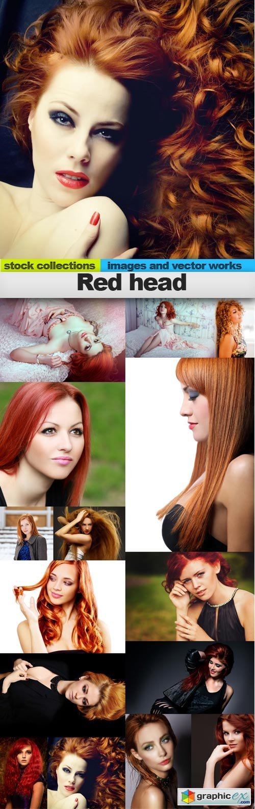 Red head, 15 x UHQ JPEG