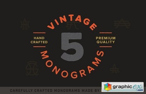 5 Vintage Monograms Samples